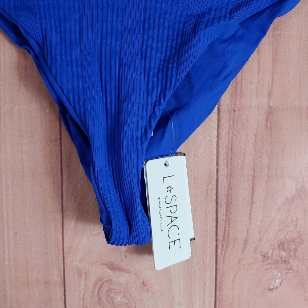 L*Space Cabana Swim Bottoms Sz M Medium Blue Swimsuit NEW NWT
